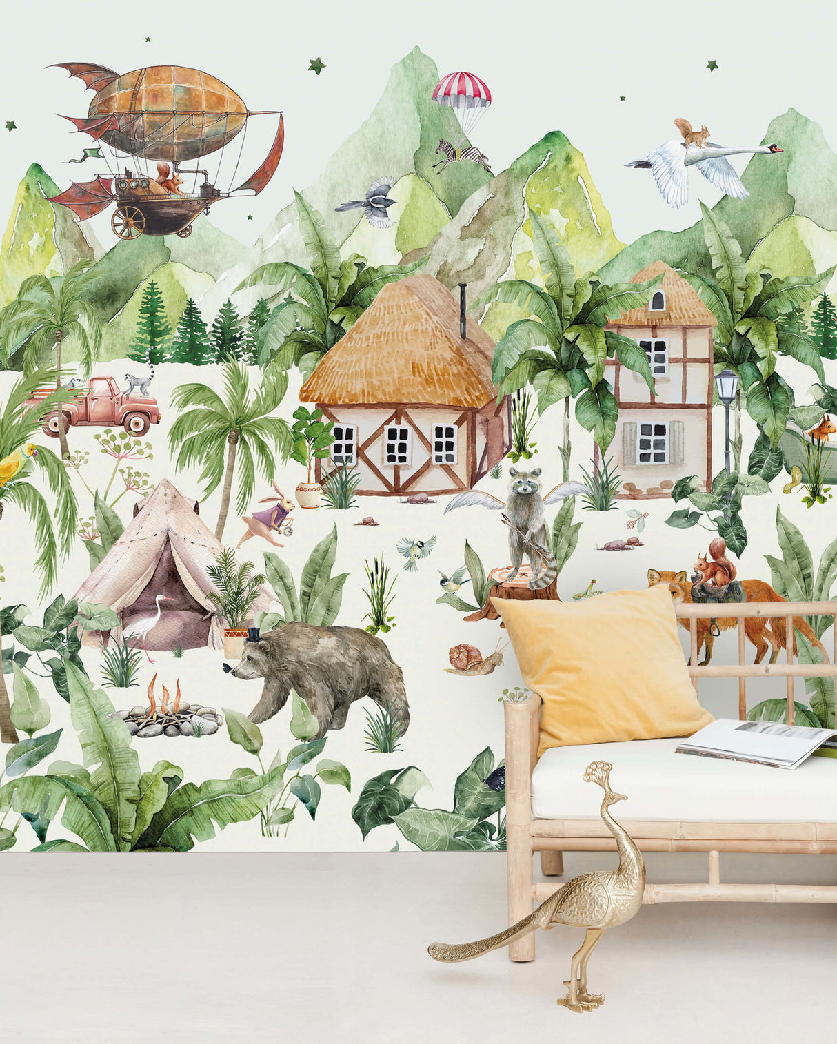 Creative Lab Amsterdam behang Magical village Wallpaper