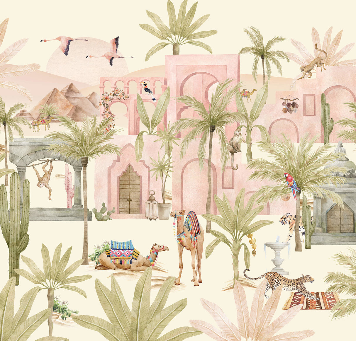 Creative Lab Amsterdam behang Pink Oasis Wallpaper