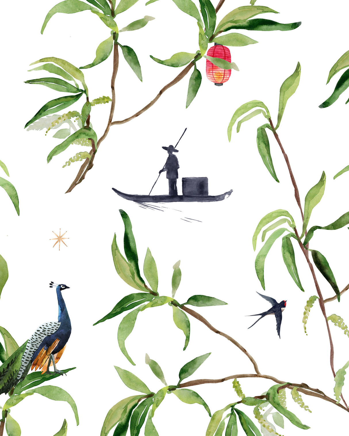 Creative Lab Amsterdam behang Chinese Riverside Wallpaper detail