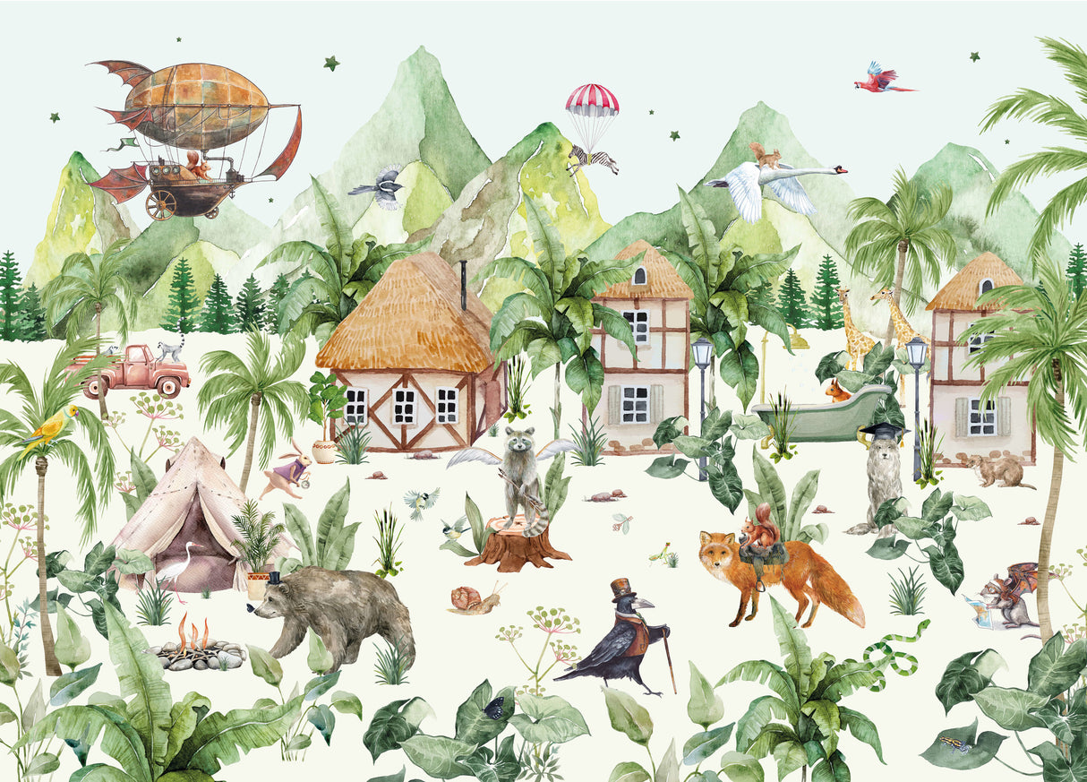 Creative Lab Amsterdam behang Magical village Wallpaper
