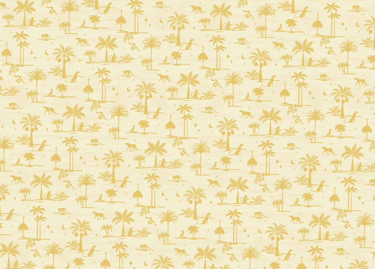Creative Lab Amsterdam behang Jungle Silhouette Yellow Wallpaper