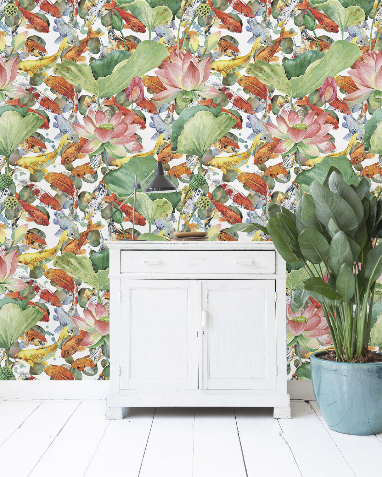 Creative Lab Amsterdam behang Lily Fishes wallpaper