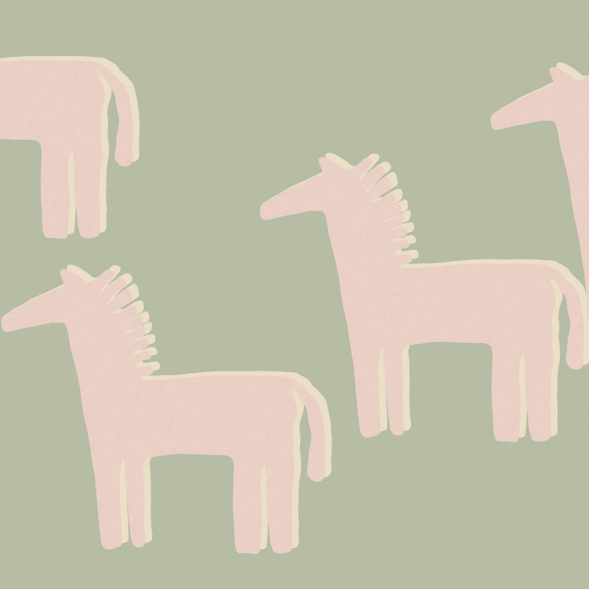 Horse - Green Pink Sample