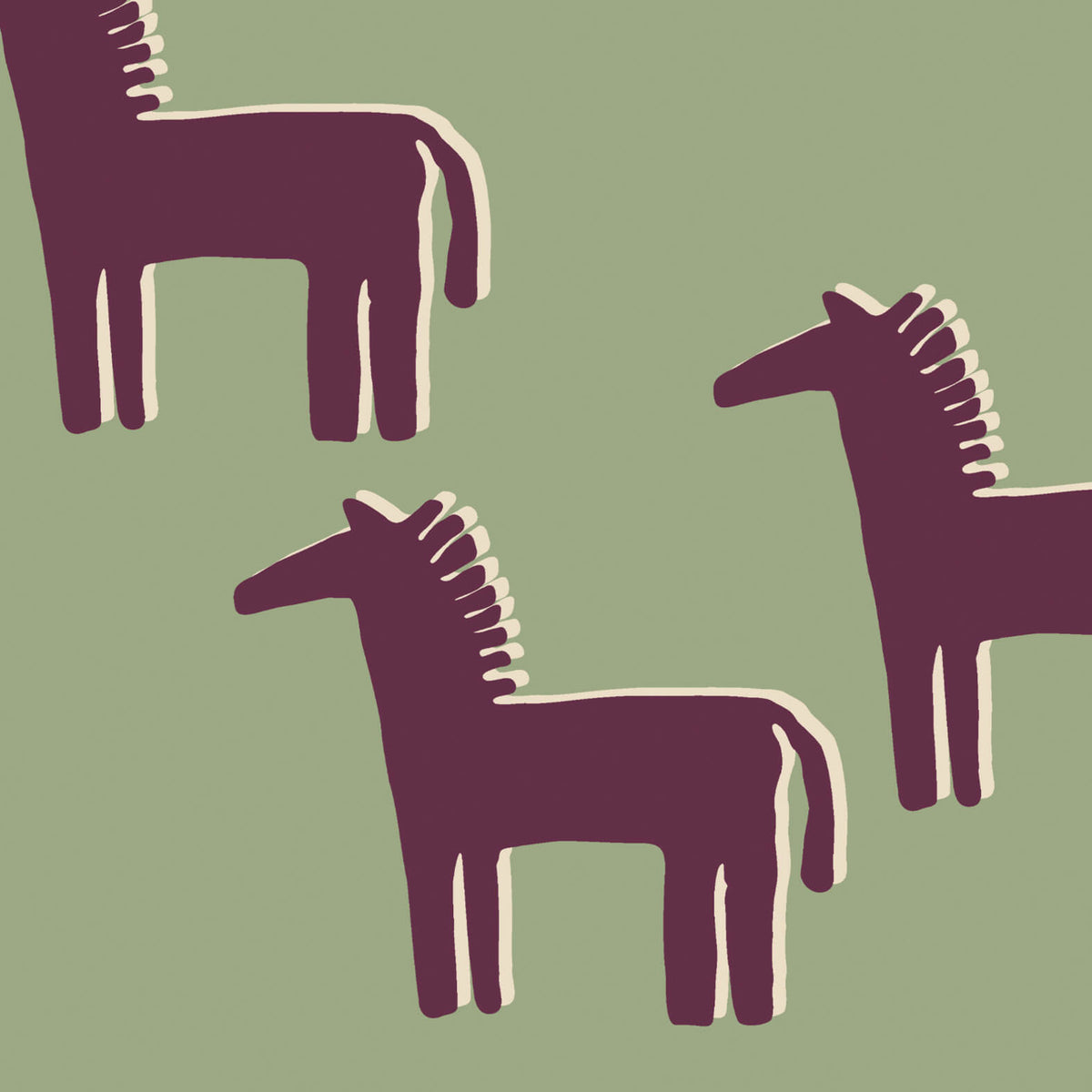 Horse - Green Purple Sample