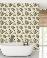 Creative Lab Amsterdam badkamer behang Asian Botanical Garden Vanilla bathroom wallpaper