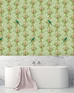 Creative Lab Amsterdam badkamer behang Canary Club Green bathroom Wallpaper