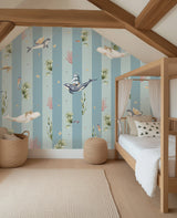 Peony Green Behang Sample