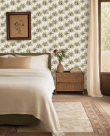 Peony Green Behang Sample
