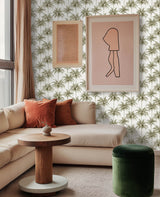 Peony Green Behang Sample