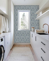 Plume Royale Blue Wallpaper Sample