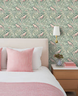 Plume Royale Green Wallpaper