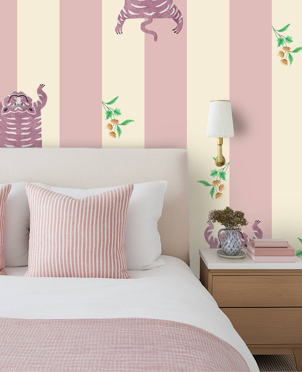 Wild Streaks Pink Wallpaper Sample