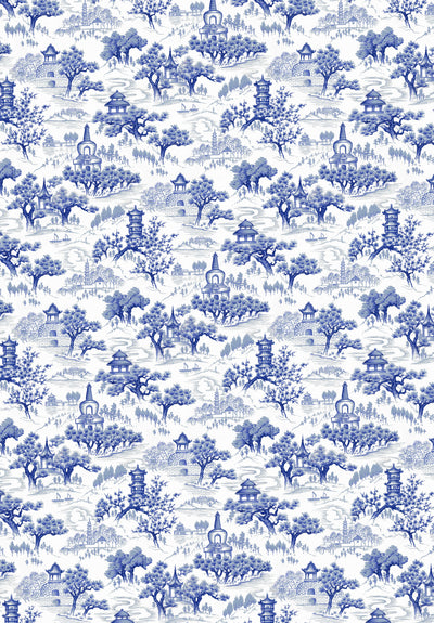 Chinoiserie Blue Wallpaper