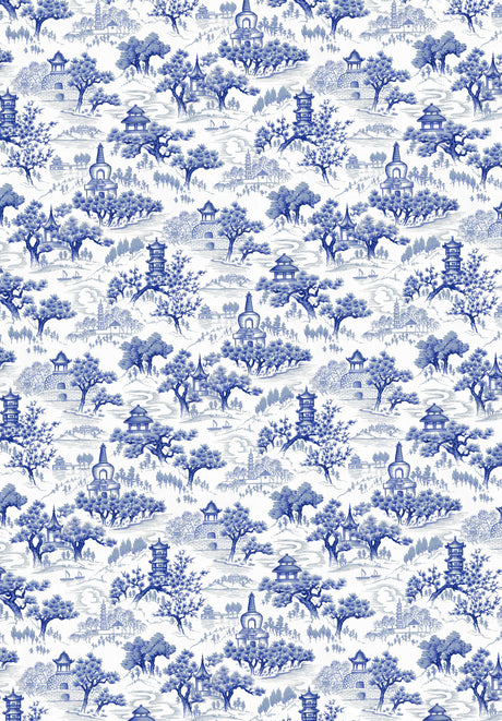 Chinoiserie Blue Wallpaper