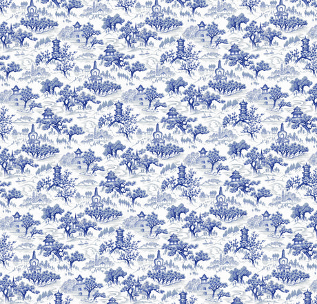 Chinoiserie Blue Wallpaper