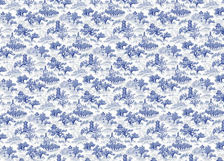 Chinoiserie Blue Wallpaper