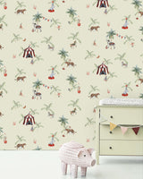 Circus Life Green Wallpaper
