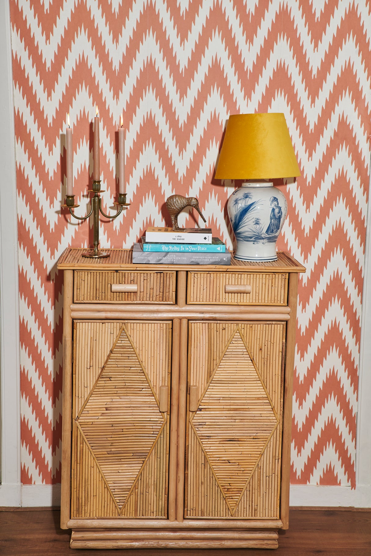 Ikat Orange Wallpaper