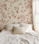 Elephants in Bloom - Pink Sample
