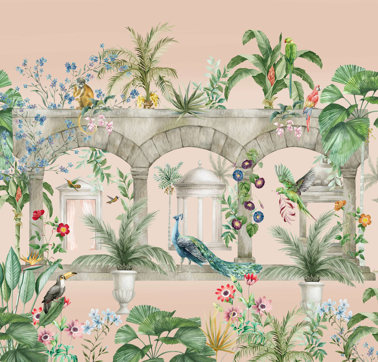 Floral Arches Wallpaper