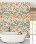 Creative Lab Amsterdam badkamer behang Lantern Festival Light Blue bathroom Wallpaper