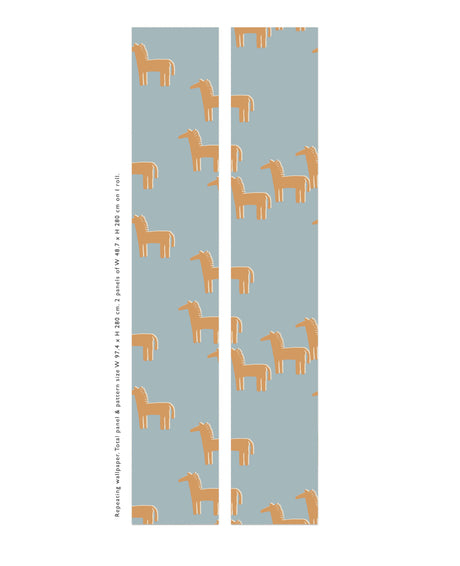 Horse - Blue Orange Wallpaper