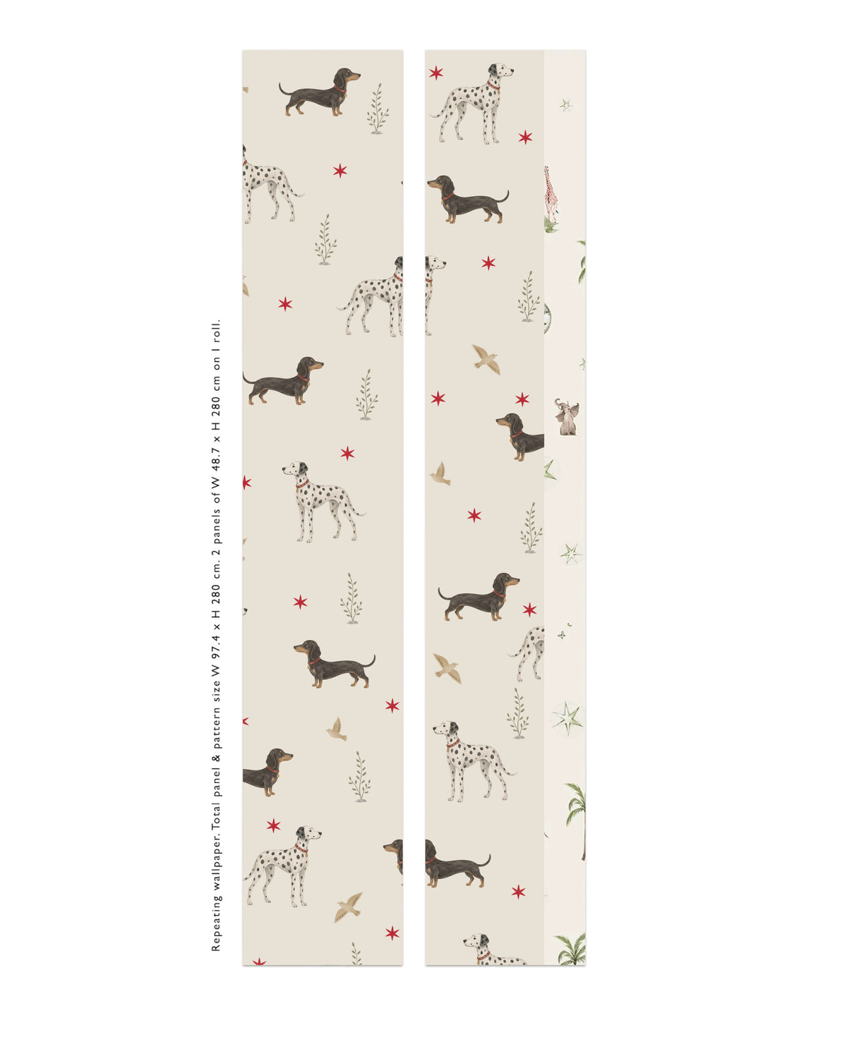 Spots & Sausage - Creme Wallpaper