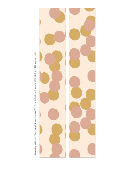 Dottie - Ocher Pink Wallpaper