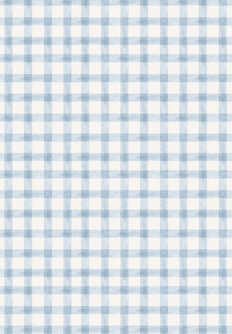Sage Check Blue Wallpaper