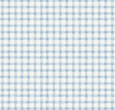 Sage Check Blue Wallpaper