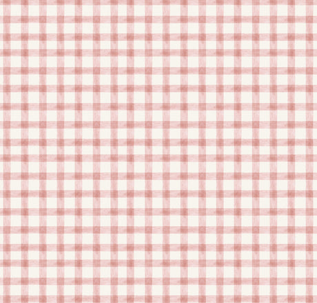 Sage Check Pink Wallpaper