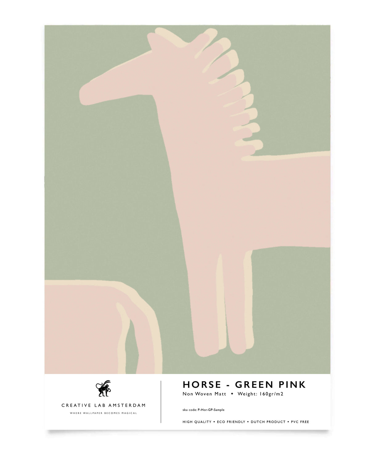 Horse - Green Pink Sample