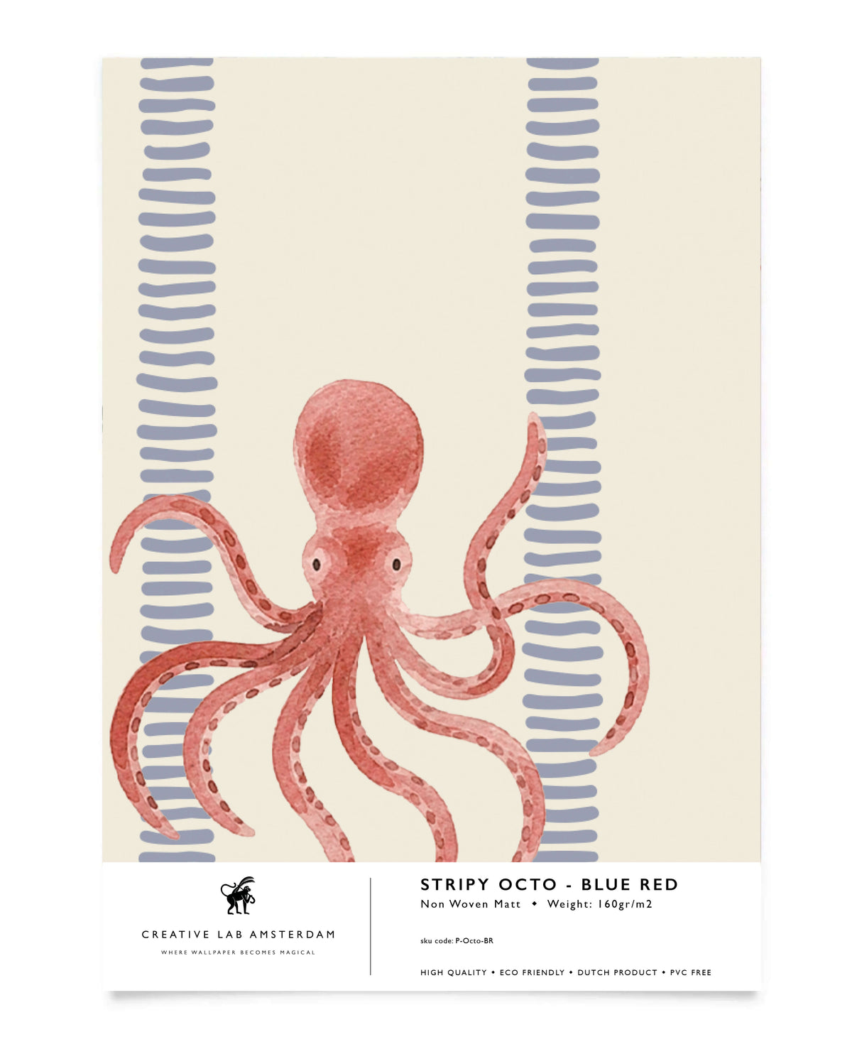Stripy - Octo - Blue Red Sample