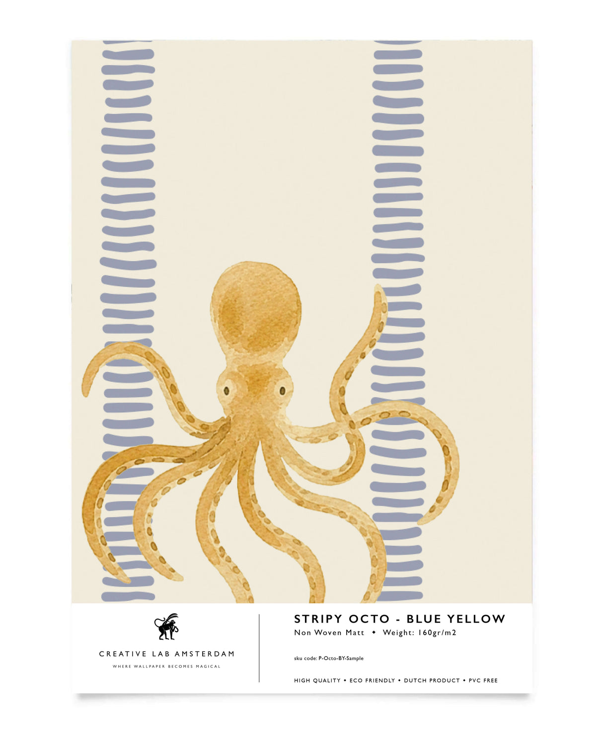 Stripy - Octo - Blue Yellow Sample