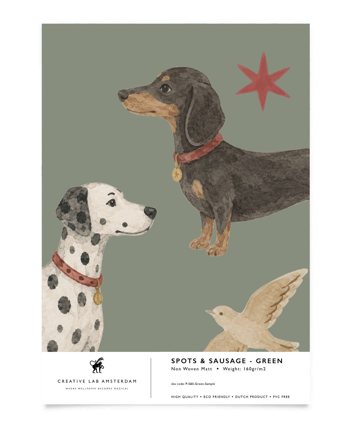 Spots & Sausage - Green Sample
