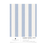 Classic Stripe Blue Wallpaper Sample