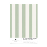 Classic Stripe Green Wallpaper Sample