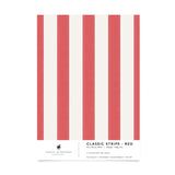 Classic Stripe Red Wallpaper Sample