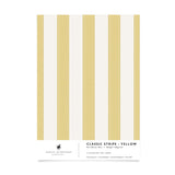Classic Stripe Yellow Wallpaper Sample