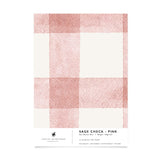 Sage Check Pink Wallpaper Sample
