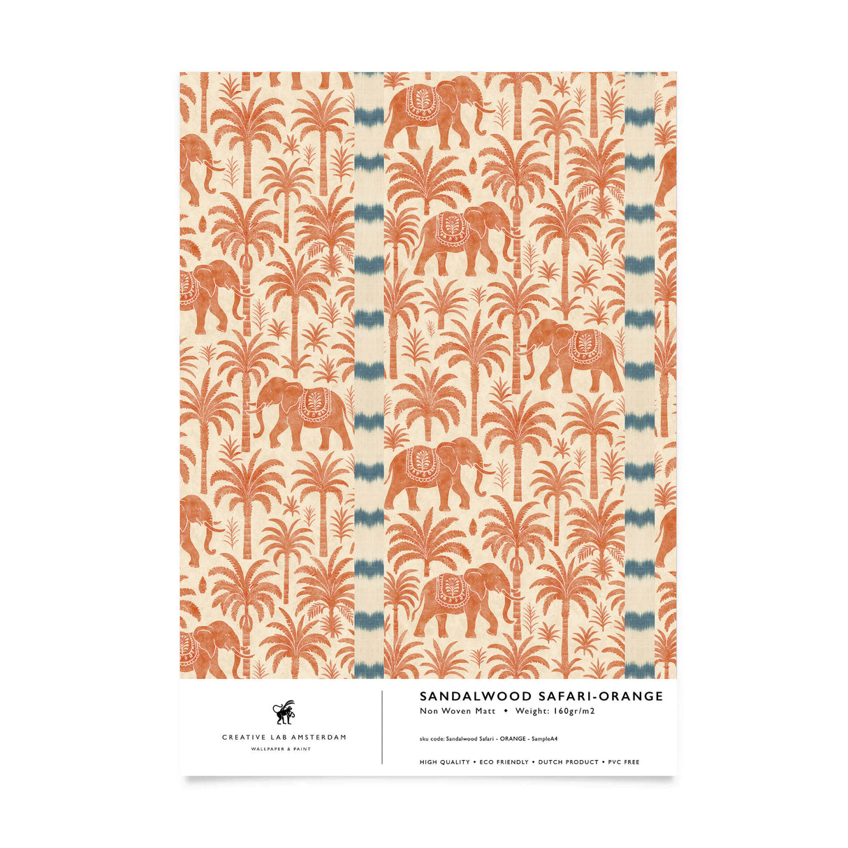 Sandalwood Safari Orange Wallpaper Sample