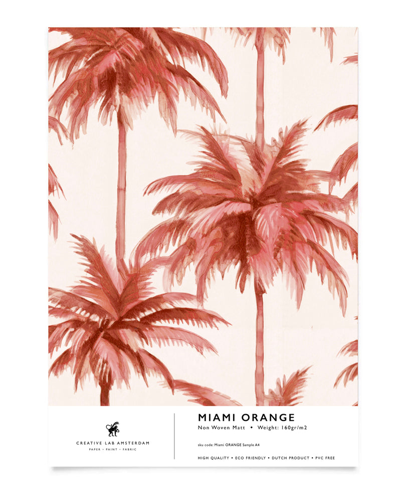Miami Orange Wallpaper Sample