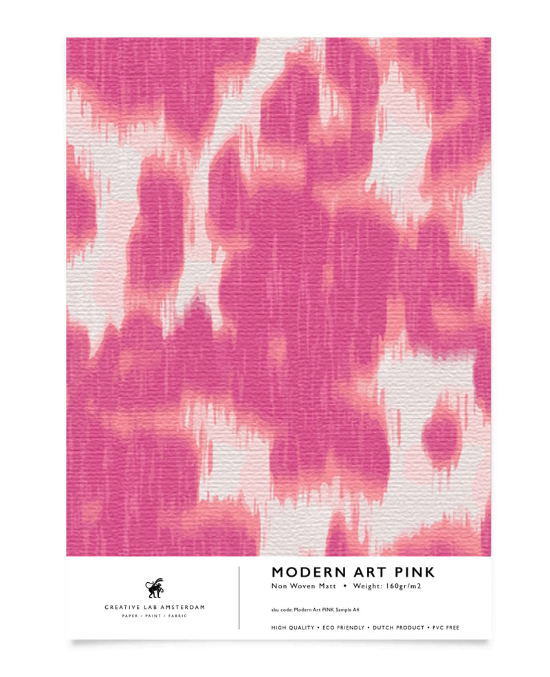 Modern Art Pink Wallpaper Sample
