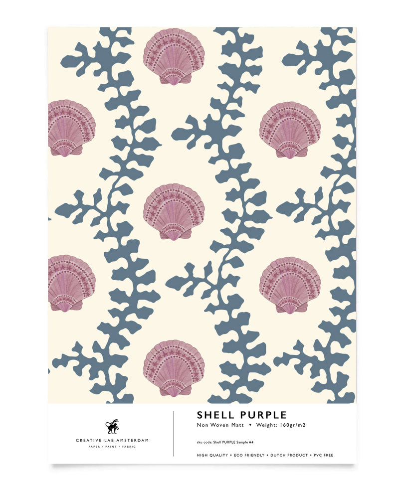 Shell Purple Wallpaper Sample