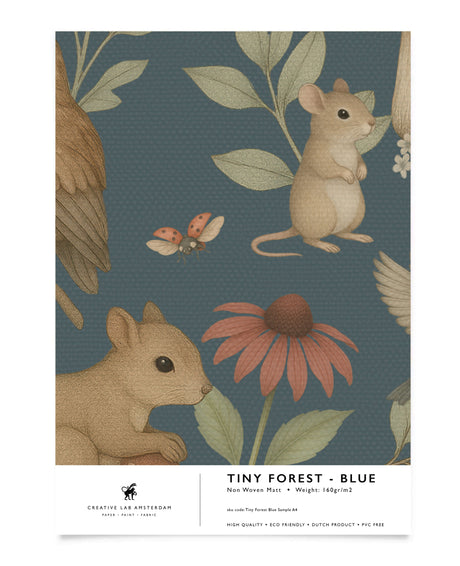 Tiny Forest Blue Wallpaper Sample