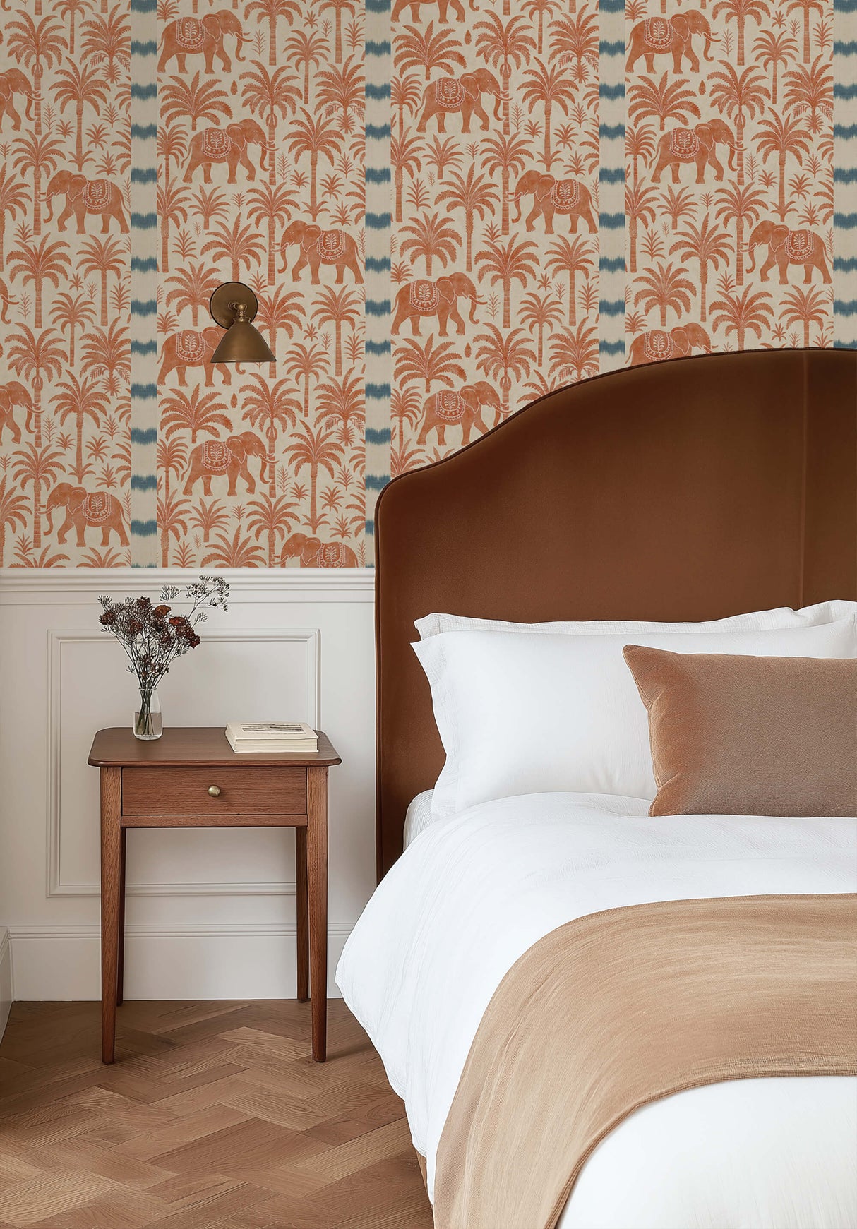 Sandelholz Safari Orange Tapete