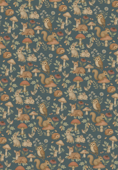 Tiny Forest Blue Wallpaper