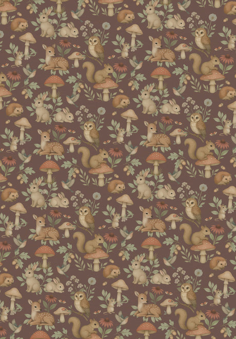 Tiny Forest Mauve Wallpaper