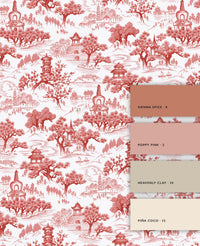 Chinoiserie Orange Wallpaper