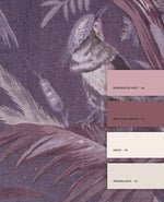 Vintage Feathers Purple Behang